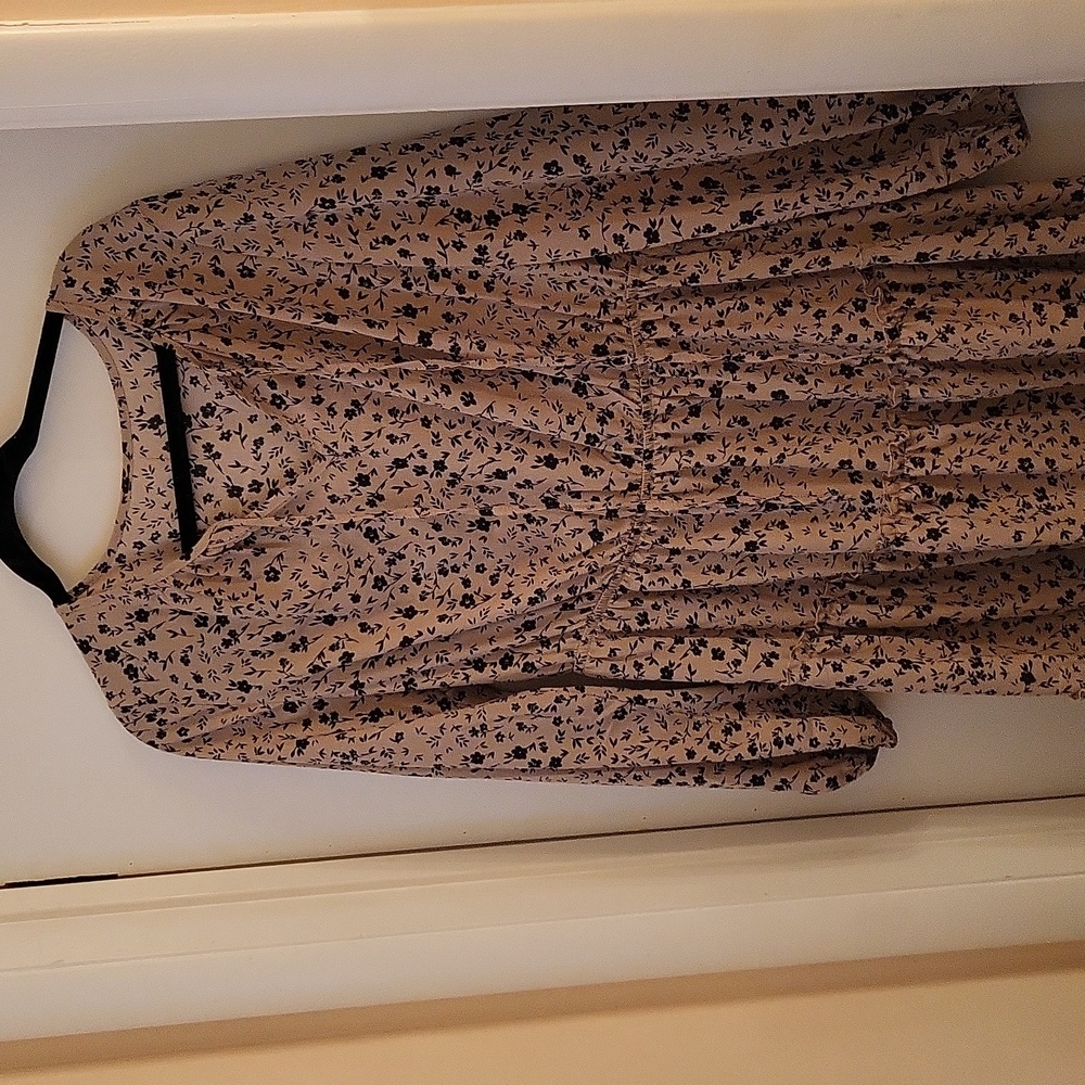 Floral boho long sleeve dress